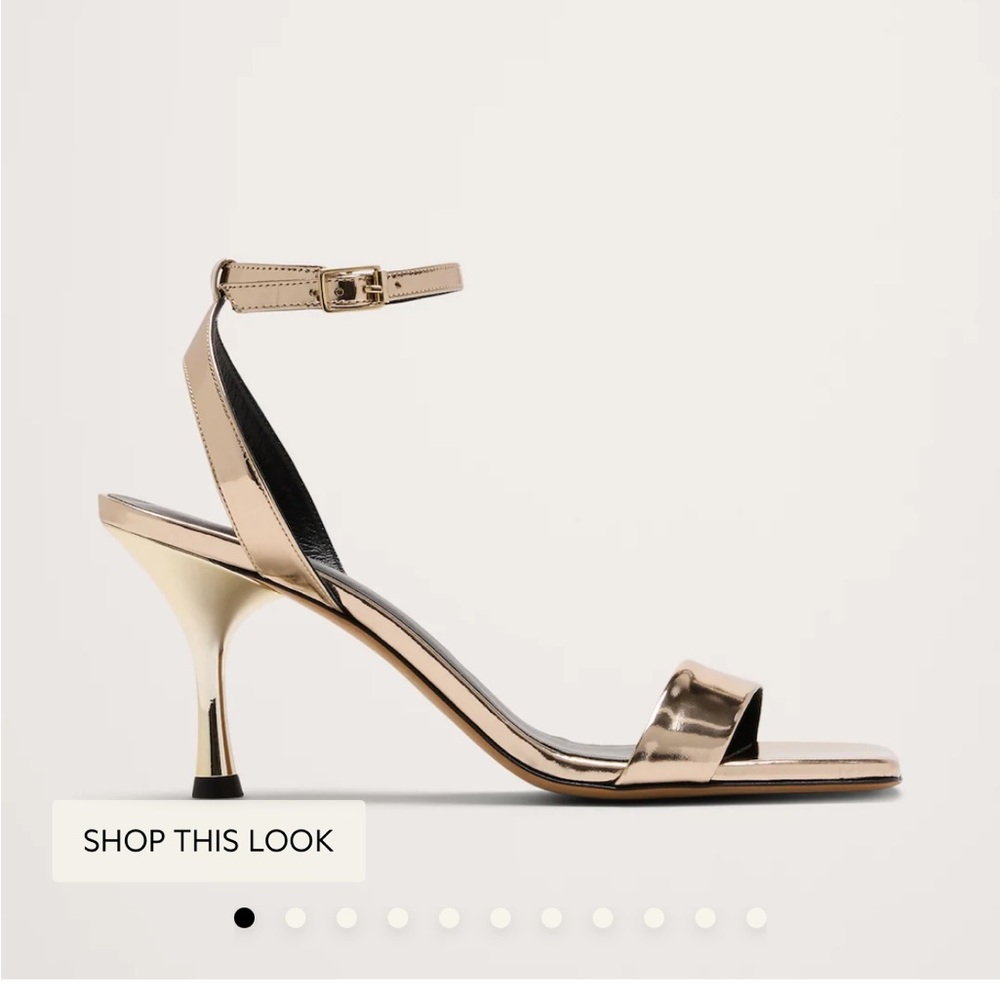 New Banana Republic Gold Stiletto Sandals